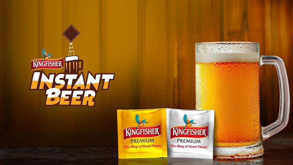 Kingfisher plays April Fools announcing their Instant Beer mix