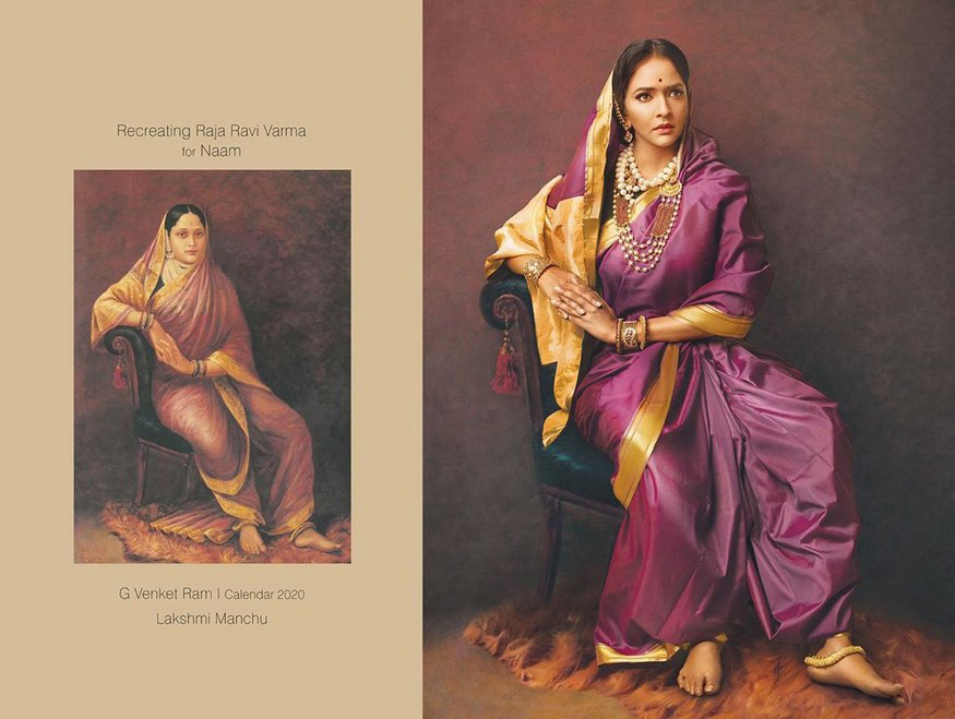 Venkat Raman recreates Ravi Varma’s Paintings with Celebrities