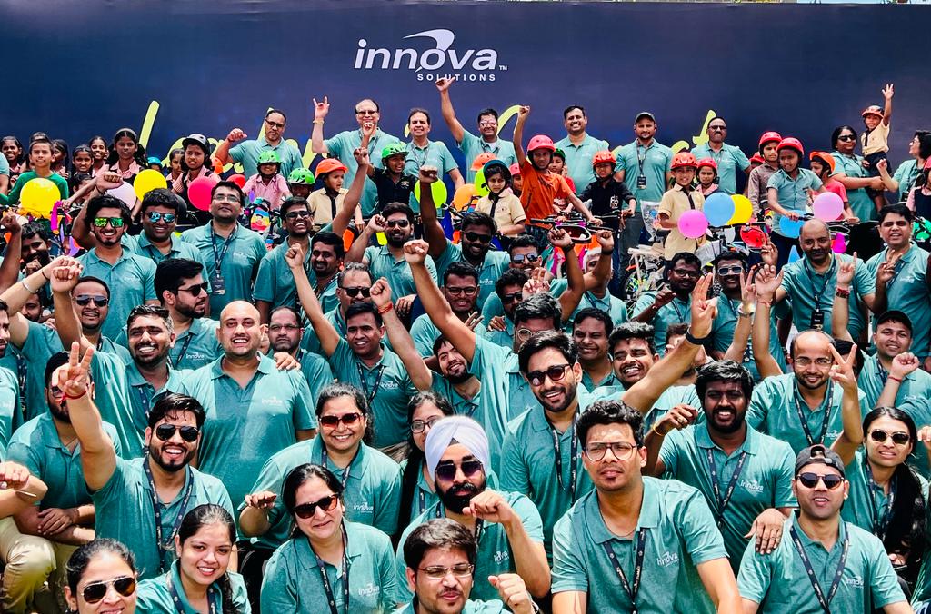 Cycle Assembly and Donation Workshop By Innova Solutions, Image of the Innova Solutions Employees from Gift a Smile donation drive