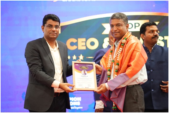 Sarveshaa SB, MD, BHADRA Group Receives ‘Top CEO Award’ at ‘Global Investors Growth Summit’ in Bengaluru