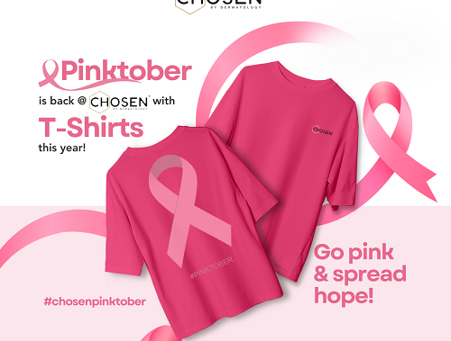 CHOSEN by Dermatology Launches Pinktober T-shirts in Support of Breast Cancer Awareness Month