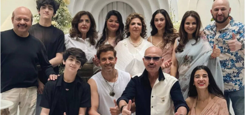 Saba joins Hrithik’s family for his mom’s b’day