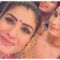 Raveena celebrates Ashtami with Rasha and Sara