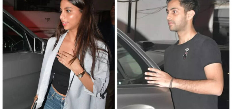 Suhana-Agastya spotted at Vikram Phadnis’ b’day