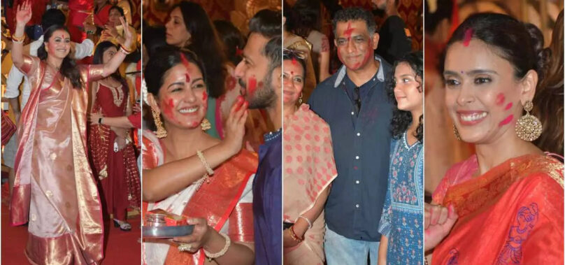 Celebs participate in Sindoor Khela