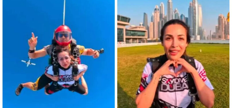 Malaika Arora goes skydiving alone on b’day