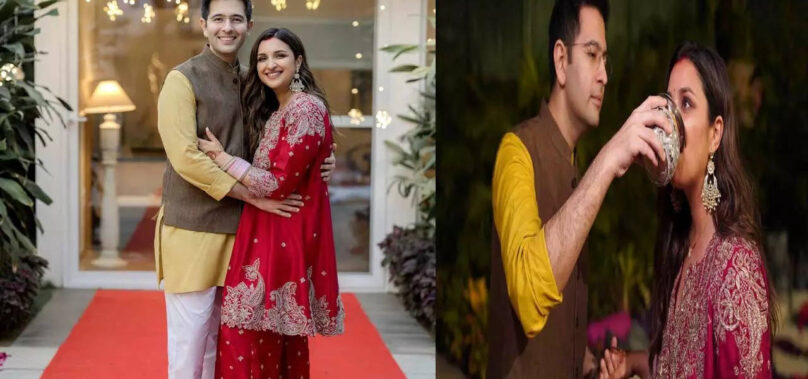 Pics from Parineeti & Raghav’s 1st Karwa Chauth