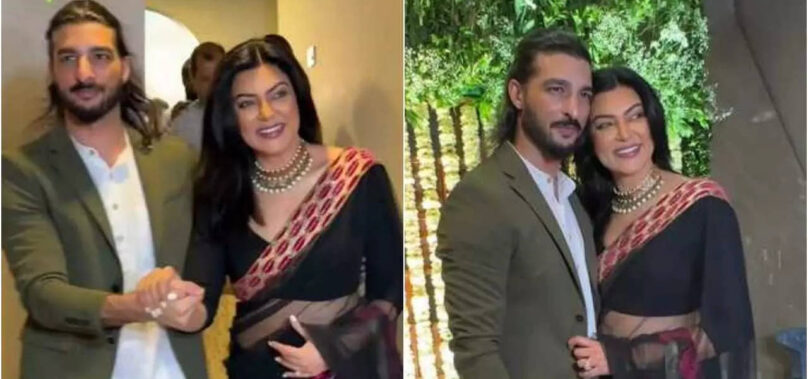 Sushmita and Rohman hold hands at Diwali bash