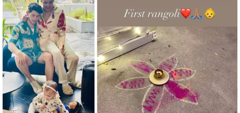 PC shares Malti’s ‘first rangoli’ on Diwali