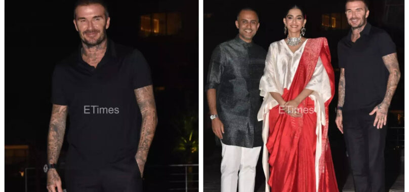 David Beckham arrives at Sonam’s dinner party