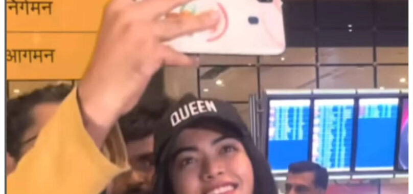 Rashmika Mandanna gets mobbed by fans at Mumbai airport as she arrives for the trailer launch of ‘Animal’