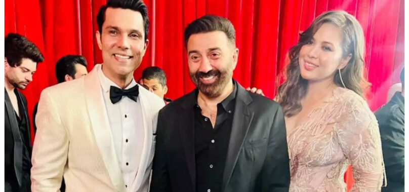 Sunny Deol strikes a pose with Randeep-Lin