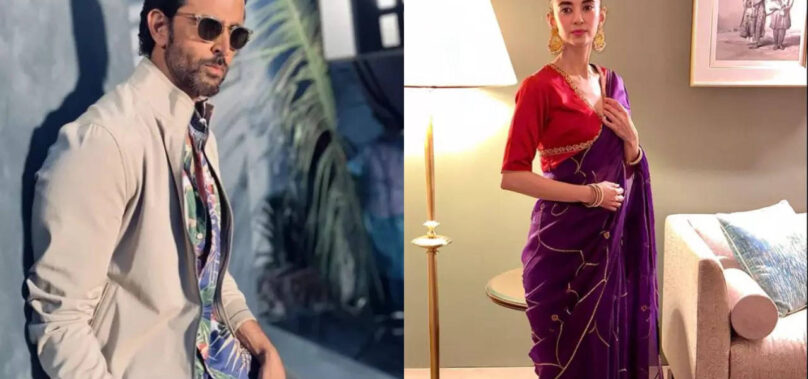 Hrithik Roshan clicks Saba Azad in a saree