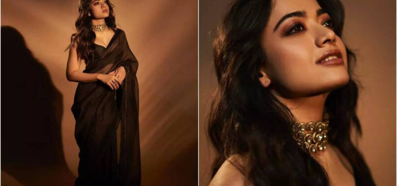 Rashmika’s saree costs about Rs 80k