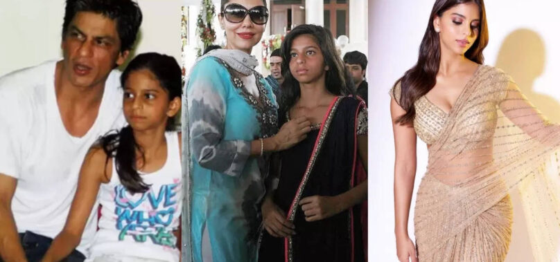 Then and now photos of Suhana Khan