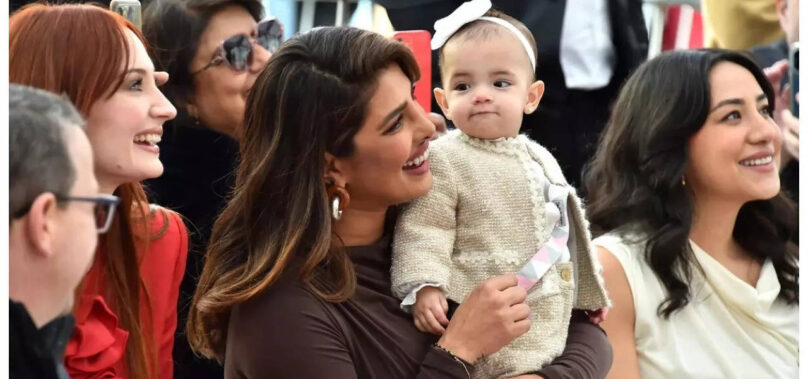 Priyanka goes on a walk with daughter Malti