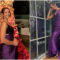 Triptii Dimri looks gorgeous in purple saree