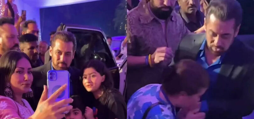 Salman REACTS as a fan kisses his hand