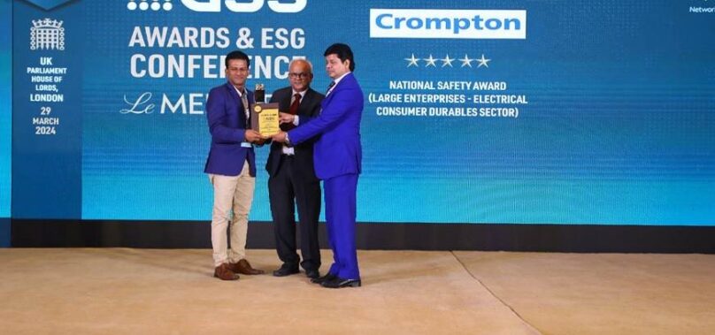 Crompton Wins the Prestigious National Safety Award 2023 at the 11th Global Safety Summit