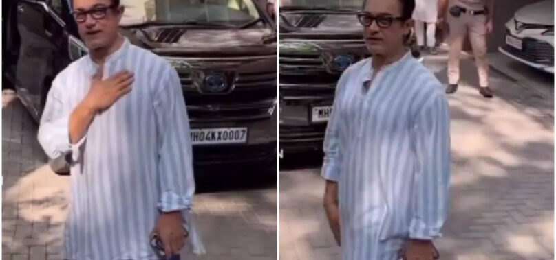 Aamir spotted at Reena’s home for wedding prep