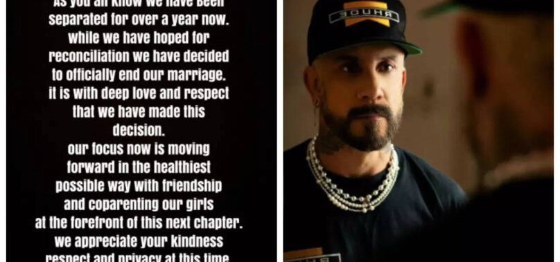 AJ McLean officially ends marriage with Rochelle