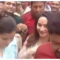 Madhuri and Dr.Nene get mobbed at a temple