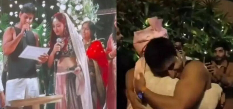 Aamir hugs son-in-law as Ira-Nupur exchange vows