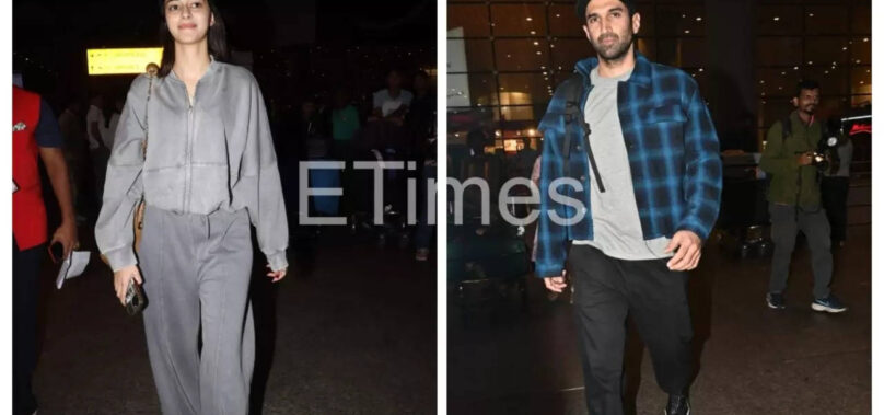 PIC: Ananya, Aditya return to Mumbai from vacay