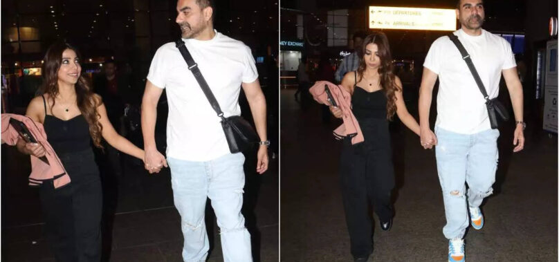 Newlyweds Arbaaz and Shura return to Mumbai