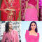 Actresses wearing different pink outfits