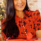 Katrina paints the town red in a floral midi