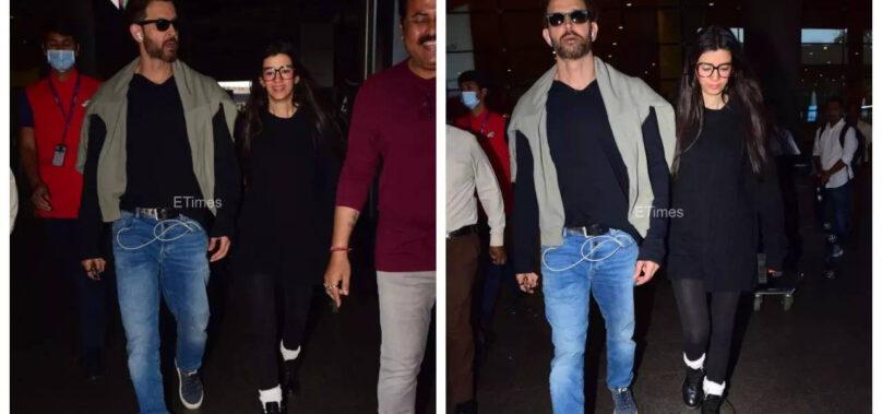 Hrithik-Saba make stylish appearance at airport