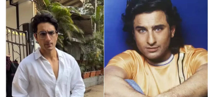 Pic: Ibrahim is a spitting image of dad Saif