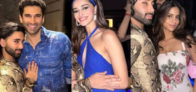 Aditya-Ananya twin in blue at a party: PICS