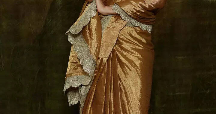 Sobhita Dhulipala glitters in a gold saree