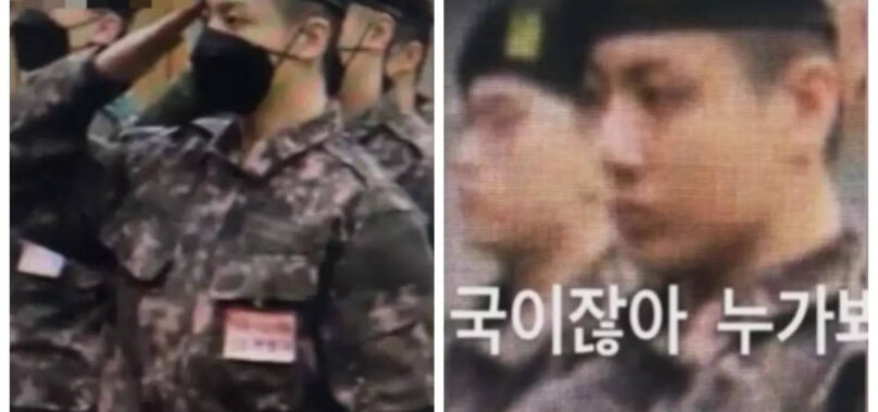 Jungkook’s pics from military ceremony LEAKED