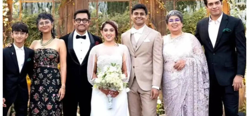 Aamir embodied a family vibe for Ira’s wedding