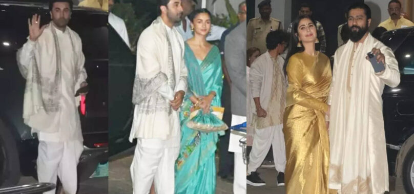 Celebs head to Ram Mandir in their ethnic best