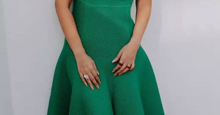 Bhumi looks stunning in a green midi dress