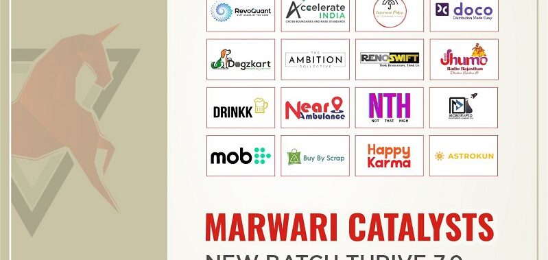 Marwari Catalysts Reveals, New Batch Thrive 7.0, 16 Startups from FinTech, ConsumerTech, Climate Change, & Impact