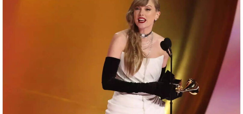 Taylor Swift scripts Grammy history