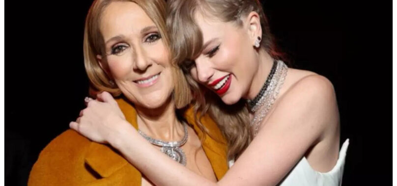 Taylor Swift, Celine Dion hug it out backstage