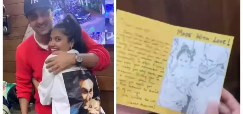 Fan gifts Ranbir card with sketch of Raha and him