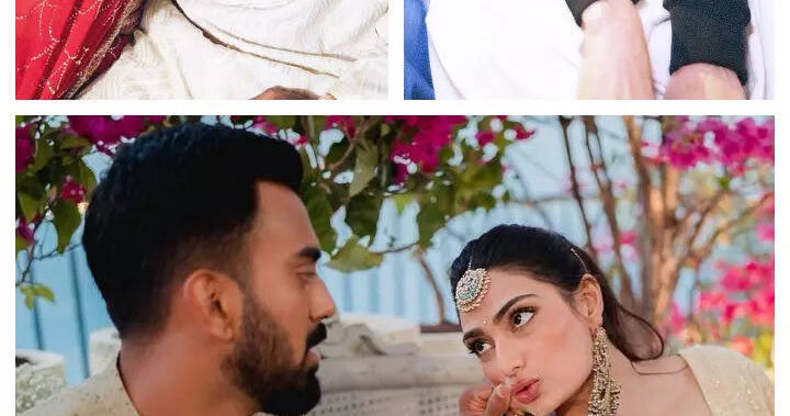 Cute moments of Athiya and KL Rahul on Insta