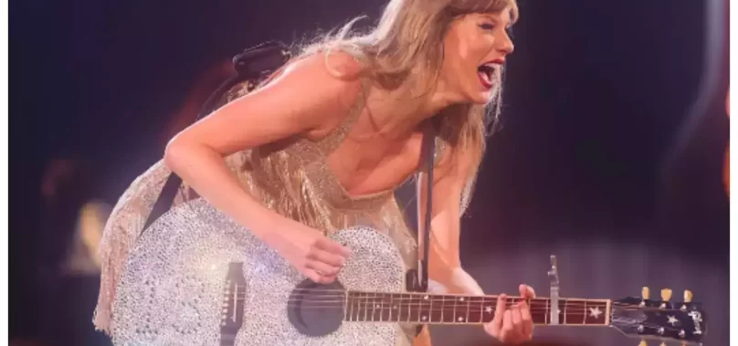 Taylor Swift ALMOST falls off ‘Folklore’ stage