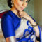 Kangana Ranaut’s retro look in a blue saree