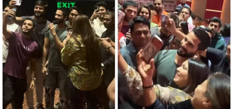 Shahid surprises fans at a theatre – WATCH video