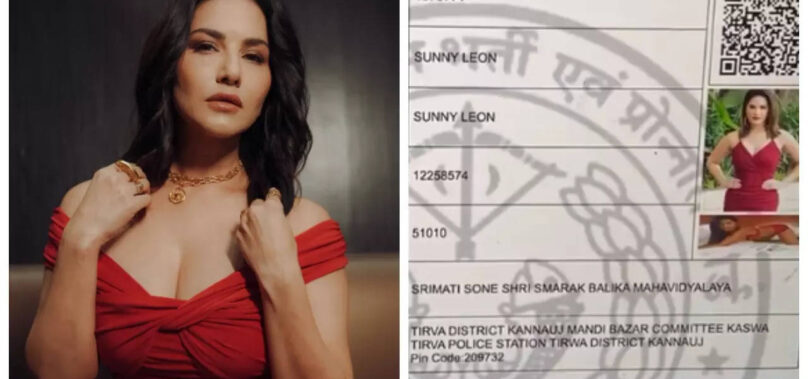 Sunny’s X-rated pic on UP Police exam card