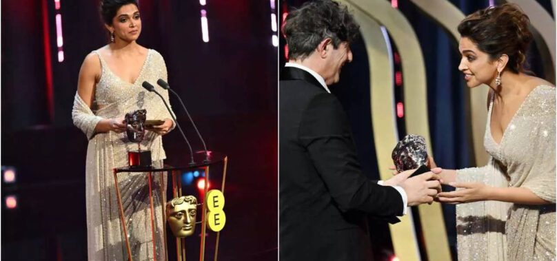 Deepika presents Jonathan Glazer with BAFTA