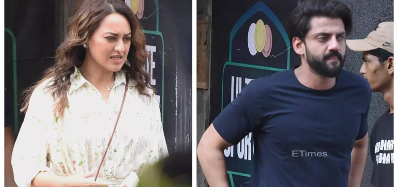 Sonakshi-Zaheer spotted shooting in the city